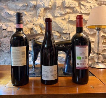 2021 Louis Latour, 2008 Arnaldo Caprai, 2020 Grattamacco -