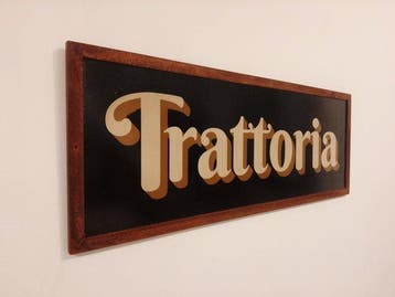 marchesini insegne Rovigo - Ijzeren uithangbord Trattoria -