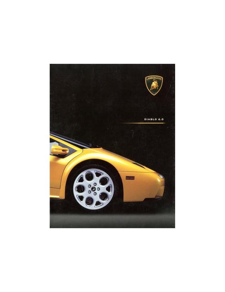 2000 LAMBORGHINI DIABLO 6.0 BROCHURE ENGELS, Livres, Autos | Brochures & Magazines