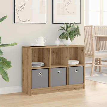 vidaXL Dressoir Artisan Eiken 88,5 x 27,5 x 63,5 cm, Verzenden, Nieuw