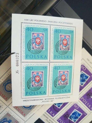 Polen 1960 - Polen Fischer blok 22-26 betekent Michel, Gestempeld