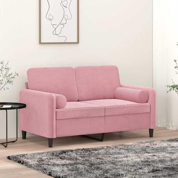 vidaXL Sierkussens 2 st 15x50 cm fluweel roze, Huis en Inrichting, Verzenden, Nieuw