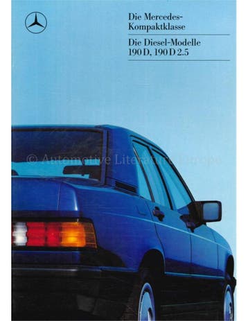 1987 MERCEDES BENZ 190D BROCHURE DUITS