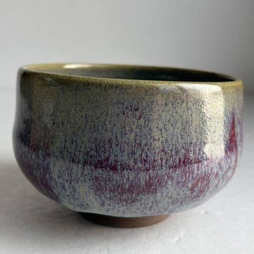 Masterpiece Bizen Ware Cinnabar Glaze Tea Bowl by Toko Umeno
