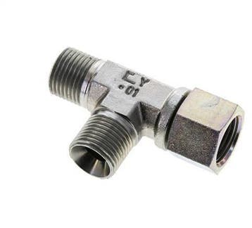 Raccord en T G1/2 Mâle x Femelle Acier Hydraulique 350bar, Verzenden