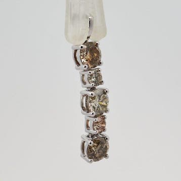 Zonder minimumprijs - Hanger - 14 karaat Witgoud - 0.98ct.