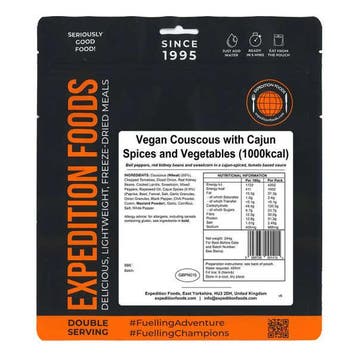 Couscous met Cajun-kruiden en groenten - Expedition Foods, Verzenden