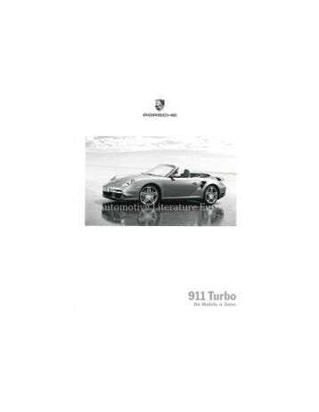 2009 PORSCHE 911 TURBO TECHNISCHE GEGEVENS DUITS