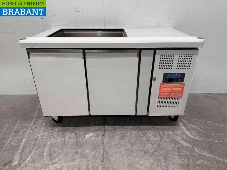 Polar CT393 RVS Koelwerkbank 2 deuren 136 cm 230V Horeca, Articles professionnels, Horeca | Équipement de cuisine, Enlèvement ou Envoi