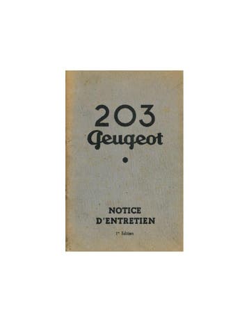 1949 PEUGEOT 203 SEDAN INSTRUCTIEBOEKJE FRANS