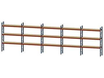 Palletstelling - 6 staanders 4000x900mm - Tot. lengte: 14m1, Ophalen of Verzenden