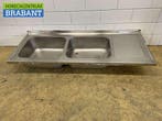 RVS Spoelblad Dubbele spoelbakken 180 x 70 cm Horeca, Ophalen of Verzenden, Nieuw in verpakking