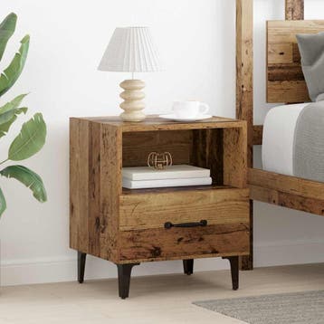vidaXL Nachtkastje 2 pcs Oud hout 40 x 35 x 47.5 cm Bewerkt, Verzenden, Nieuw