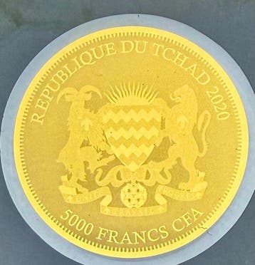 Tsjaad. 5000 Francs 2020 Kangaroo. 1/200 Oz oro (.999)