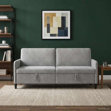 vidaXL Sofa met Opbergruimte Lichtgrijs 192 x 78 x 87 cm, Verzenden, Nieuw