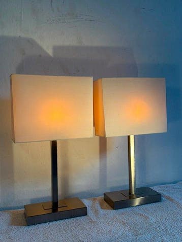 Eglo - Lampe de table (2) - Acier, Textile