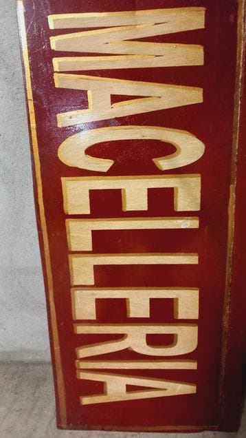 enseigne de boucherie - Panneau - Fer