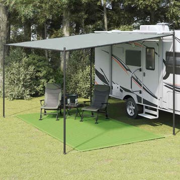 vidaXL Tenttapijt 250x450 cm HDPE lichtgroen, Verzenden
