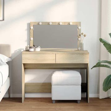 vidaXL Kaptafel met LED-verlichting 100x40x120 cm sonoma, Verzenden