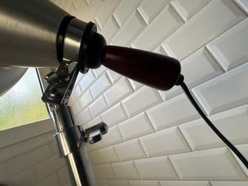 Staande lamp - IJzer, Verchroomd - muzieklamp