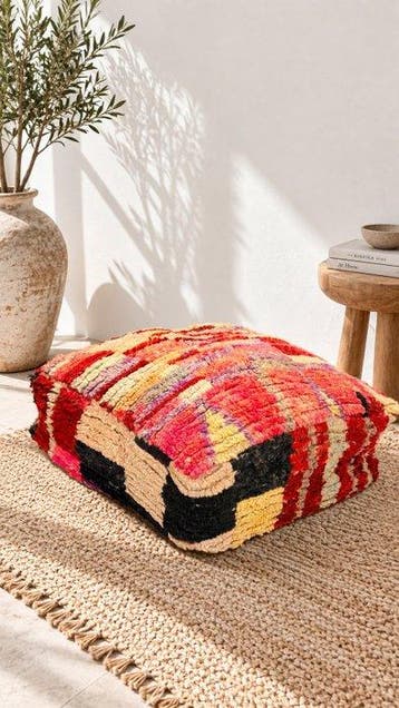 Pouf - Laine - Pouf berbère en laine, Maison & Meubles