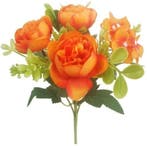 Boeketje ranonkel hortensia hydrangea en besjes oranje