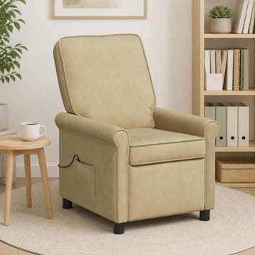 vidaXL Massage-relaxfauteuil Grijs Groen 69 x 95 x 101 cm, Verzenden, Nieuw
