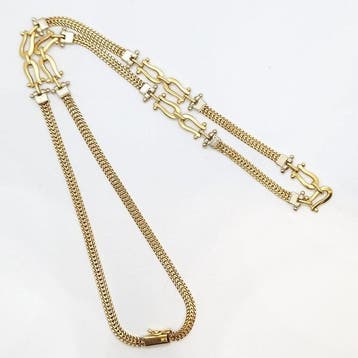 Collier - 18 carats Or jaune, Or blanc