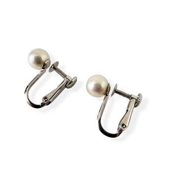 Oorbellen - 18 karaat Witgoud Parel - TASAKI Pearl, Nieuw