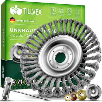 Tillvex® Onkruidborstel voor bosmaaier - RVS Borstel, Tuin en Terras, Verzenden, Nieuw