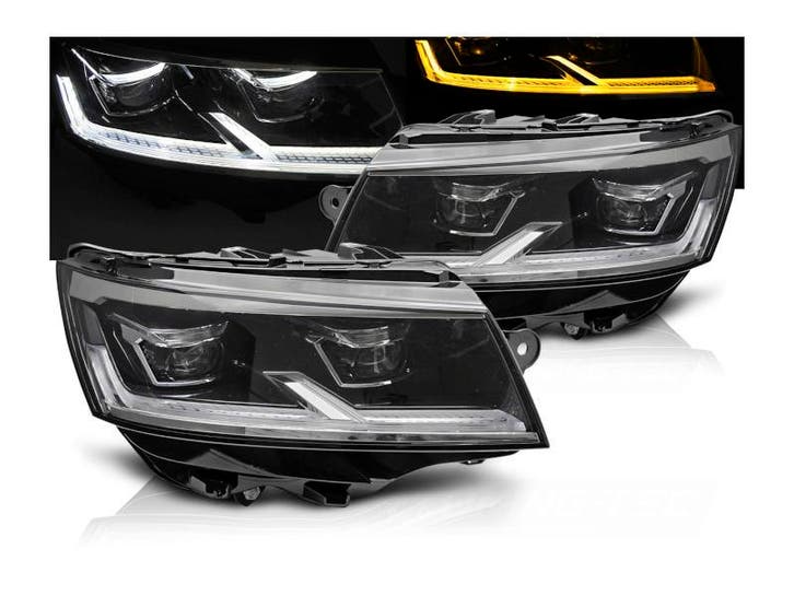 LED koplampen DRL Black geschikt voor VW T6.1, Auto-onderdelen, Verlichting, Nieuw, Volkswagen, Verzenden