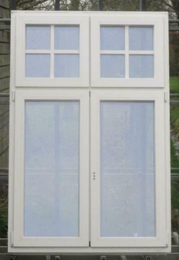 pvc raam , chassis , venster 119 x 181 creme / zwartbruin, 75 tot 150 cm, Kunststof, Raamkozijn, Nieuw
