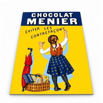 Chocolat Menier Vintage reclamebord – XXL 60x40 cm – op hoge