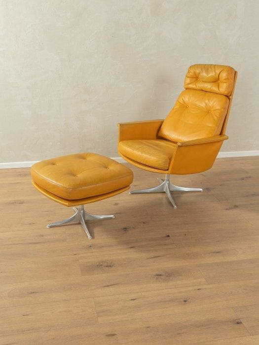 Cor - Horst Bruning - Fauteuil - Klaar - Leder, Staal -, Antiek en Kunst, Antiek | Meubels | Stoelen en Sofa's