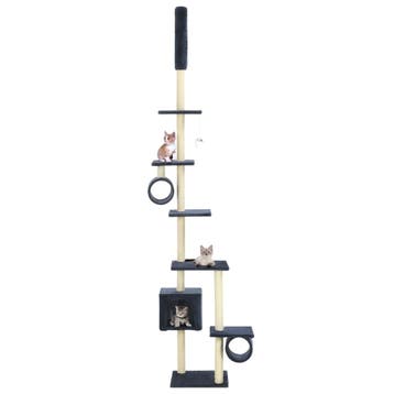 vidaXL Kattenkrabpaal met sisal krabpalen 260 cm donkerblauw, Verzenden