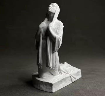 Sculpture, Donna devota - 15 cm - Plâtre