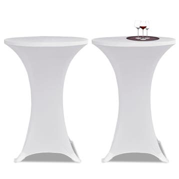 vidaXL Statafelhoes Stretch Ø60cm Wit (2 stuks), Verzenden, Nieuw