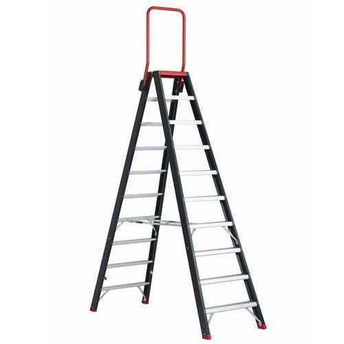 Altrex dubbele trapladder Taurus 2×10 treden met steunbeugel, Doe-het-zelf en Bouw, Ladders en Trappen, Trap, Nieuw, 2 tot 4 meter