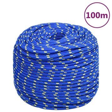 vidaXL Boottouw 10 mm 100 m polypropyleen blauw, Verzenden