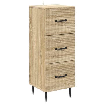 vidaXL Ladekast Sonoma Eiken 33 x 34,5 x 89,5 cm Bewerkt, Verzenden