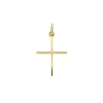 Gouden hanger van een kruis (Hanger of bedel), Ophalen of Verzenden, Gebruikt, Goud, Overige merken