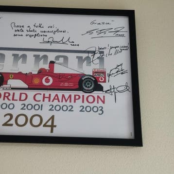 Poster Ferrari 2004 - F1 WORLD CHAMPION 2004, Nieuw