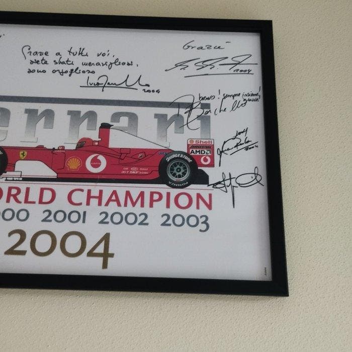 Poster Ferrari 2004 - F1 WORLD CHAMPION 2004, Verzamelen, Automerken, Motoren en Formule 1