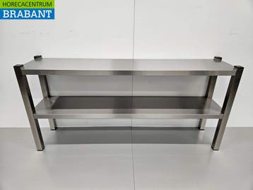 HCB RVS Dubbele Etagère Brug Premium-line 140 cm Horeca, Ophalen of Verzenden
