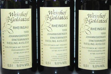1999 + 2001 + 2002 Riesling Auslese + Riesling Spätlese -, Collections