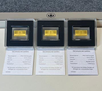 Tsjaad. 3000 Francs D-Mark Banknoten, 5 DM, 10 DM, 1000 DM 3, Postzegels en Munten