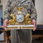 Figurale pendule Empirestijl - Verguld brons - 1860 -