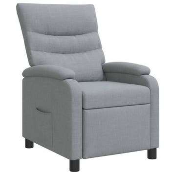 vidaXL Recliner Lichtgrijs Stof, Verzenden