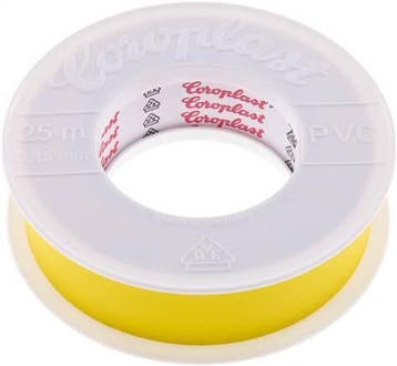 Elektrische Isolatietape Vde-Getest 25mm/25m Geel, Verzenden, Nieuw