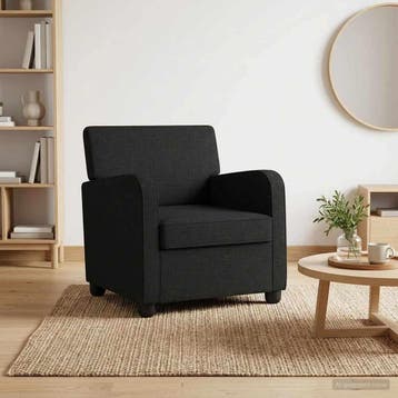 vidaXL Fauteuil Zwart Stof, Verzenden